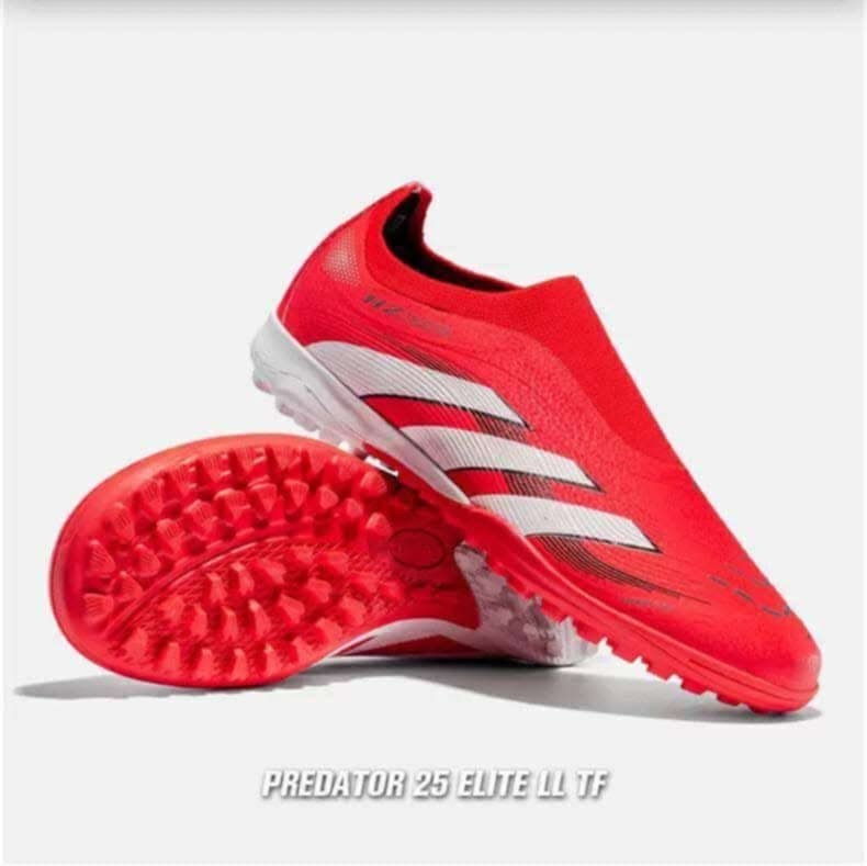 Predator 25 Elite Laceless Turf Football Shoes – Solar Red Edition