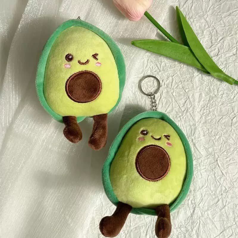 Cute Avocado Plush Keychain