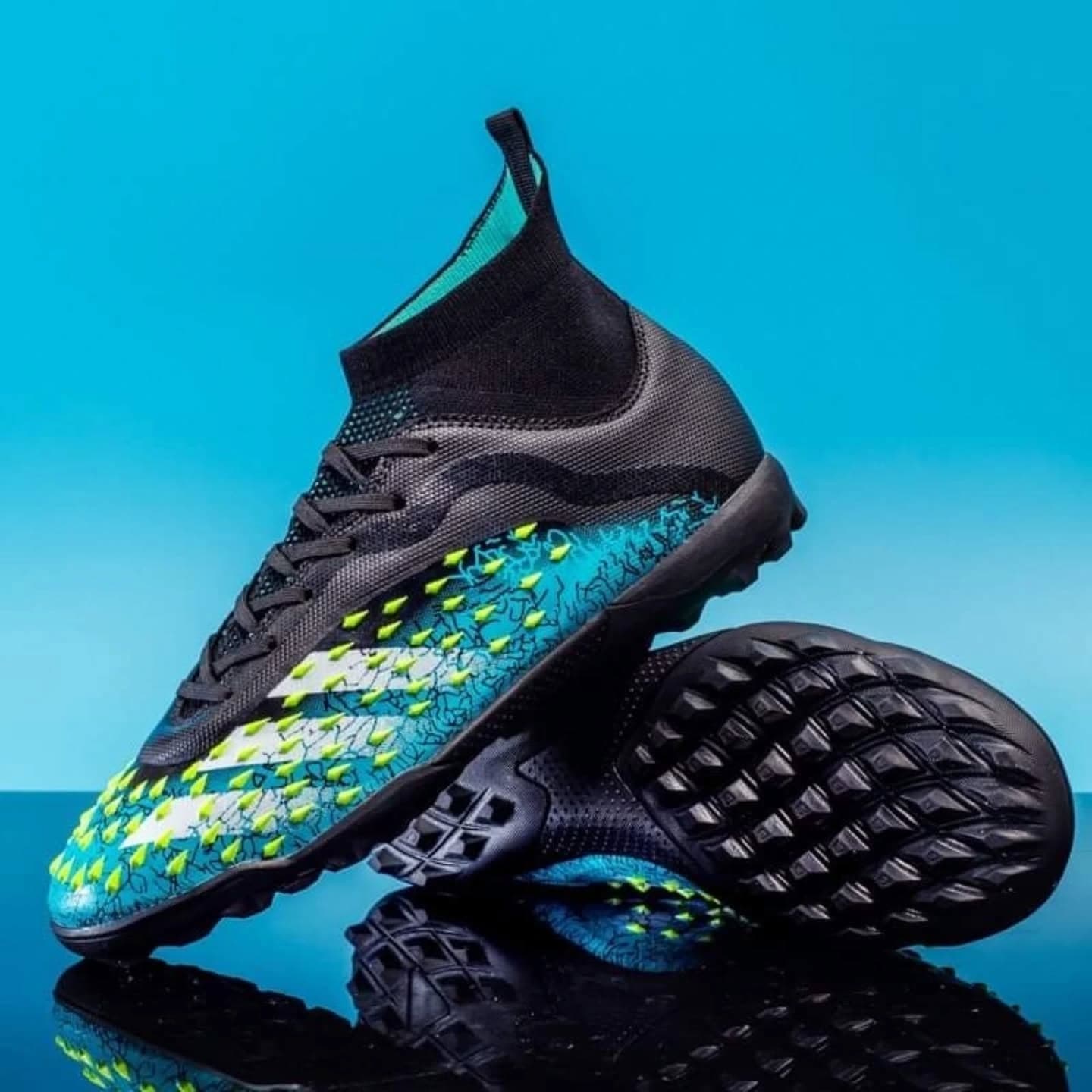 Mercurial Elite High-Ankle Football Turf Shoes – Black/Volt Edition